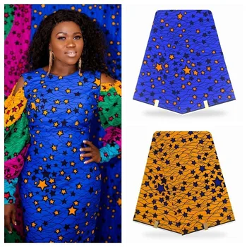 

African Fabrics African Print Fabric 6 Yards Ankara Latest Veritable Wax Veritable Guaranteed Real Pagne Wax For Women Dresses