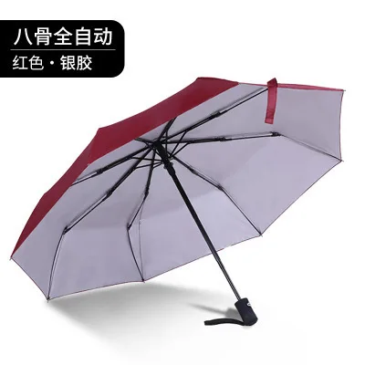 Xiaomi Ветрозащитный Зонт Автоматический Складной Дождливый Солнечный зонт авто роскошный большой для женщин и мужчин бизнес алюминиевый сплав зонтик - Цвет: Type 1 Red