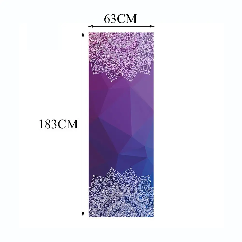 183x63cm Classic Mandola Yoga Towel Diamond Texture Non-slip Towel Pilates Cover Fitness Yoga Blanket Portable Travel Yoga Mat 6