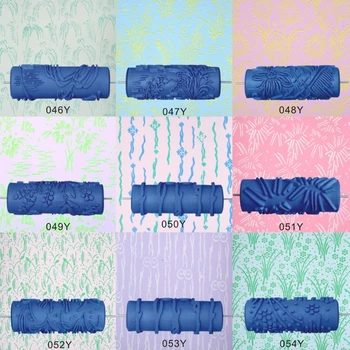 

5" Embossed Paint Roller Sleeve Wall Texture Stencil Brush Pattern Decor 066Y 40JE