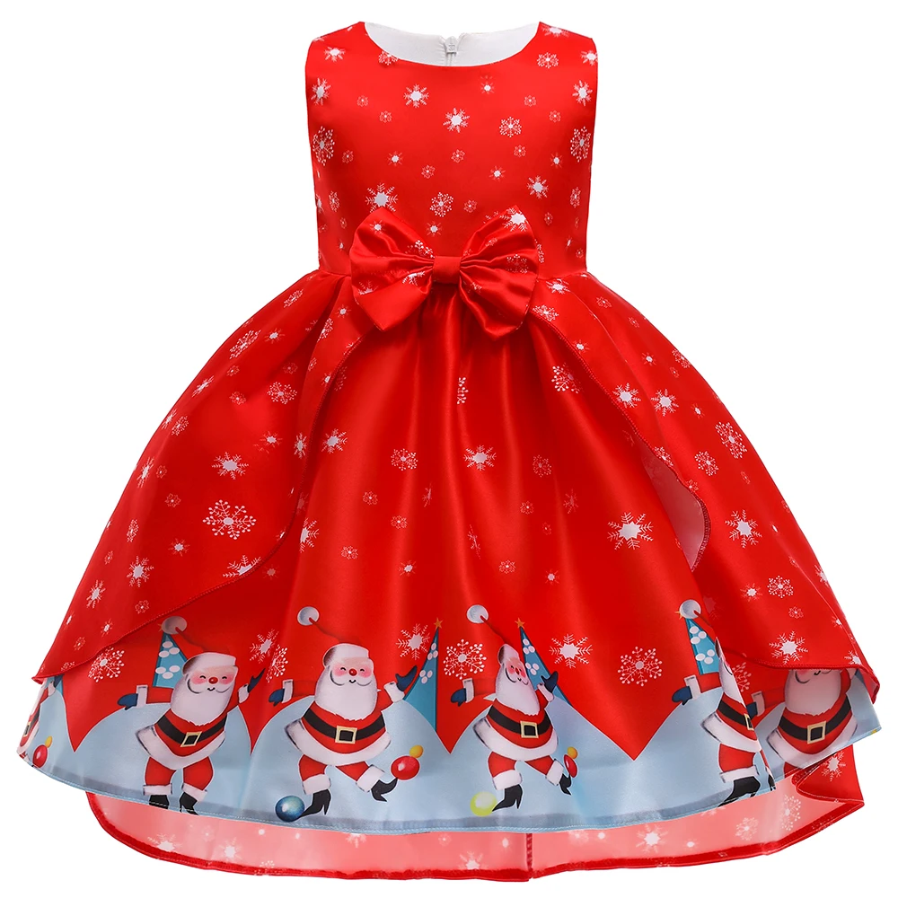 white christmas dresses Girl Christmas Dress Luxury Red Sleeveless Trailing Sequins Fluffy Princess Communion Dress, Red / 4-5 Years (120cm)
