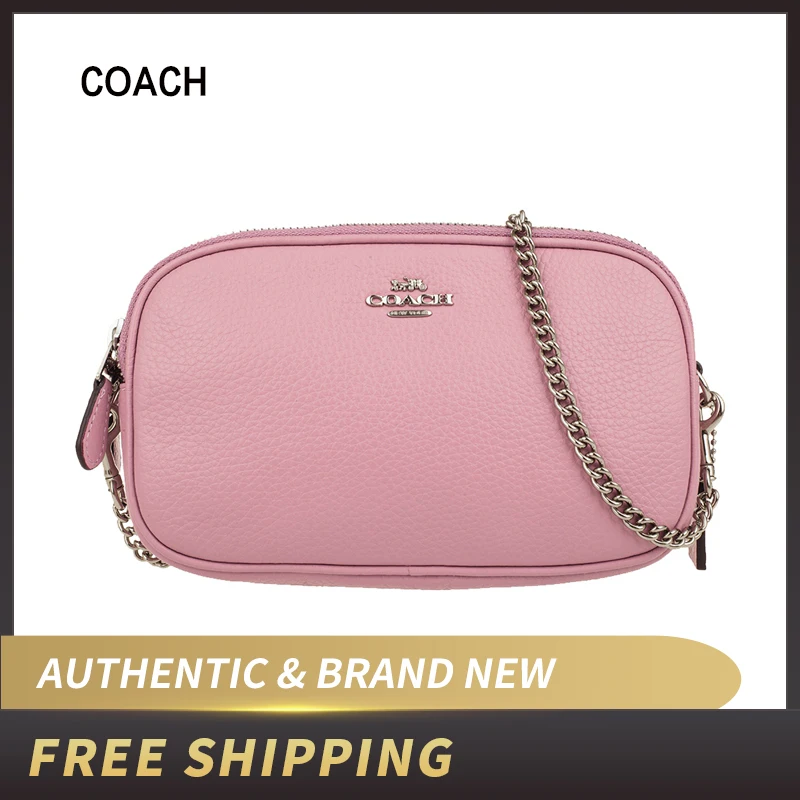 Подлинный оригинальный и абсолютно новый Coach F72490 Pebble кожаный чехол через плечо с