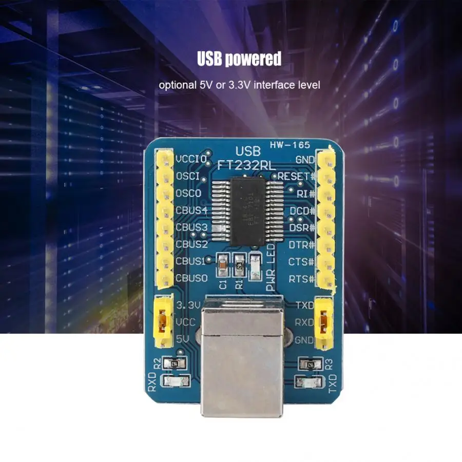 HW-165 FT232 Тип B Женский USB к последовательному порту модуль USB к ttl/CMOS модуль уровня