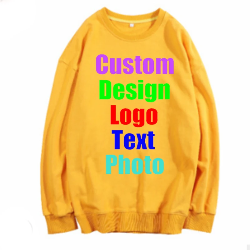 

Oversized Men Autumn Spring Sweatshirt Custom Logo Photo Text Printed Boy Punk Hoodies Jumpers Hip Hop man DIY Team Hoodies