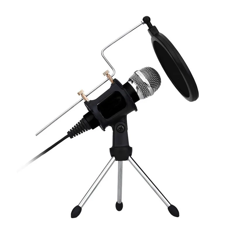 

Capacitor Microphone Plug and Play Home Studio Microphone Recording Mobile Phone Podcast Mini Desktop USB 3.5