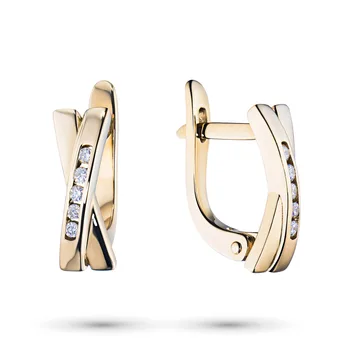 

Earrings in yellow gold with diamonds