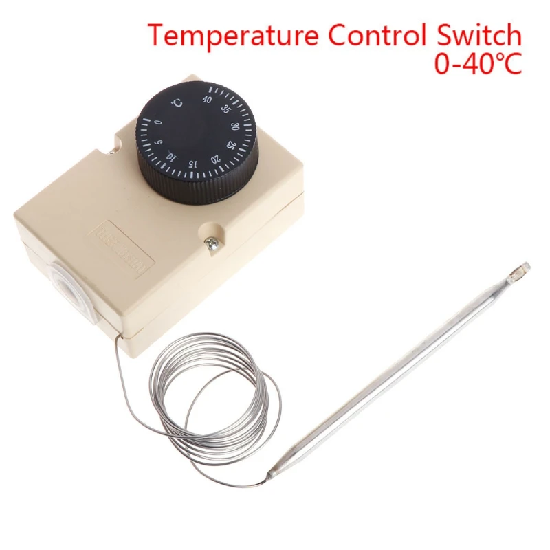 AC220V 0-40? Temperature Switch Capillary Thermostat Controller w waterproof box
