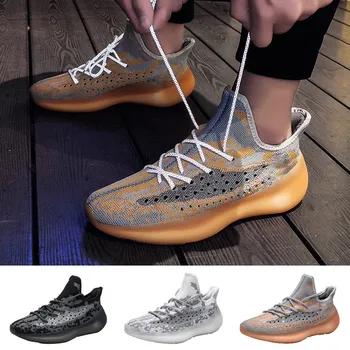 

Men's Fashion Reflective Shoelaces Sports Shoes Breathable Sneakers Soft and Comfortable