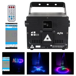 Scanner Laser DMX avec téléphone Bluetooth 1W, Scanner de dessin d'animation ILDA, projecteur de lumière, éclairage de scène de fête de noël DJ 