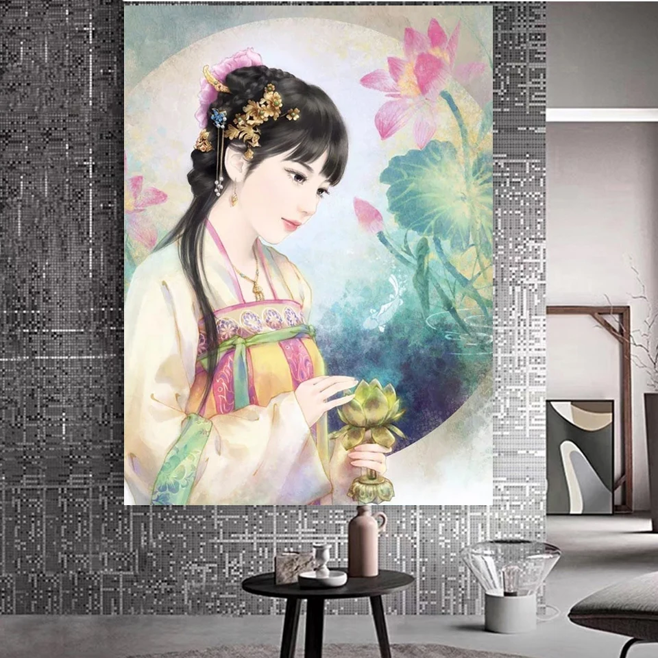 5D DIY diamond painting sale hat elegant lady Cross Stitch Full Diamond embroidery Mosaic Collages Rhinestones Home Decor gift | Дом и сад