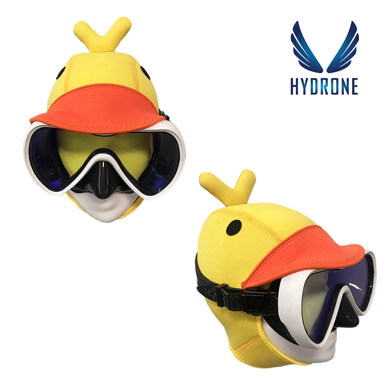 

Scuba Diving Wetsuit Hood Mask Snorkel 3MM Neoprene Yellow Duck Style Free Diving Hood Hat Cap Wetsuit Underwater Freediving