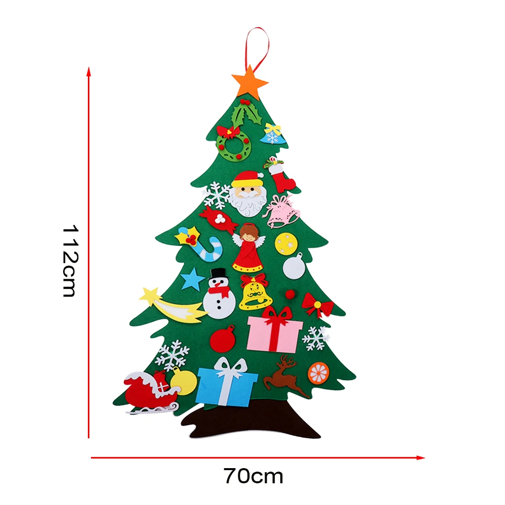 DIY Войлок Рождественская елка подарки на год детские игрушки искусственное дерево дверь настенные подвесные украшения Рождественские украшения Декор