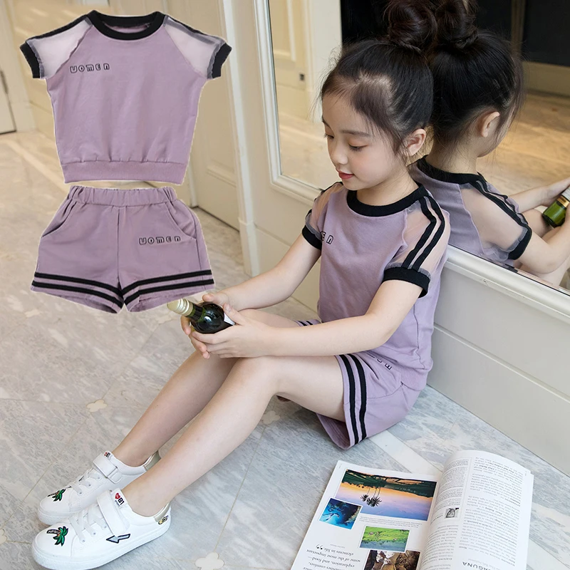 

Girls set 2020 Summer Suit 4 New 5 Children Dress 6 Girls 7 Fashionable 8 Gas 9 Clothes Tide Child