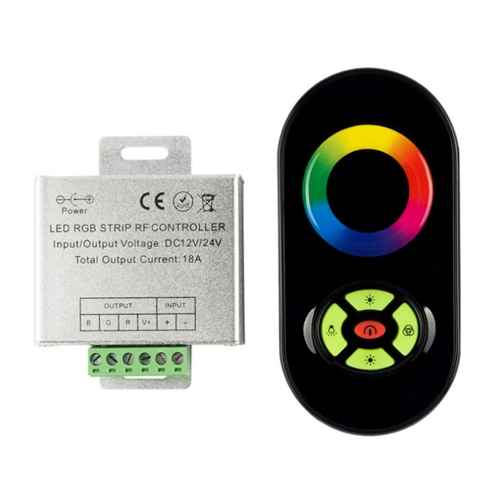

DC12V-24V 6Ax3channel 18A RF Wireless Touch RGB Controller Touch Panel RGB Led Controller Dimmer For Led Strip Light Tape