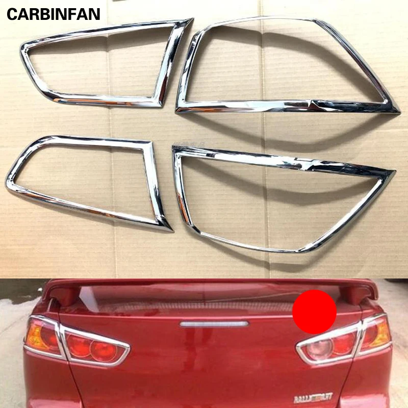 ABS Chrome Rear headlight Lamp Cover Trim 4Pcs/Set For 2010 2011 2012 2013 Mitsubishi Lancer / X Evo | Автомобили и мотоциклы