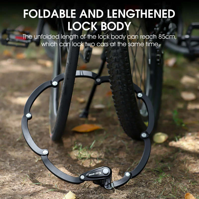 West Biking Foldable Bicycle Lock Mtb 
