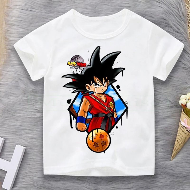Children Cartoon Cute Toddler Goku Design Funny T-Shirt Kids Anime Dragon Ball Boys Girls Summer Tops Tee camiseta _ - Mobile