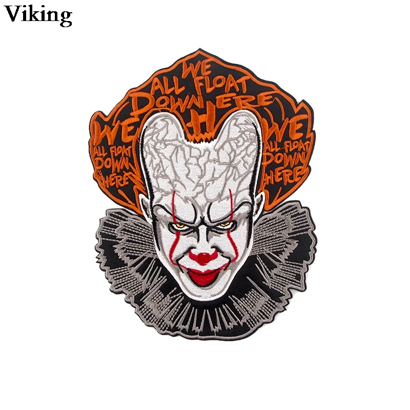 

Stephen King's It Big Patches Sticker Horror Embroidered Stripe On Clothes DIY Applique Badge Iron On Patches For Clothing G0479