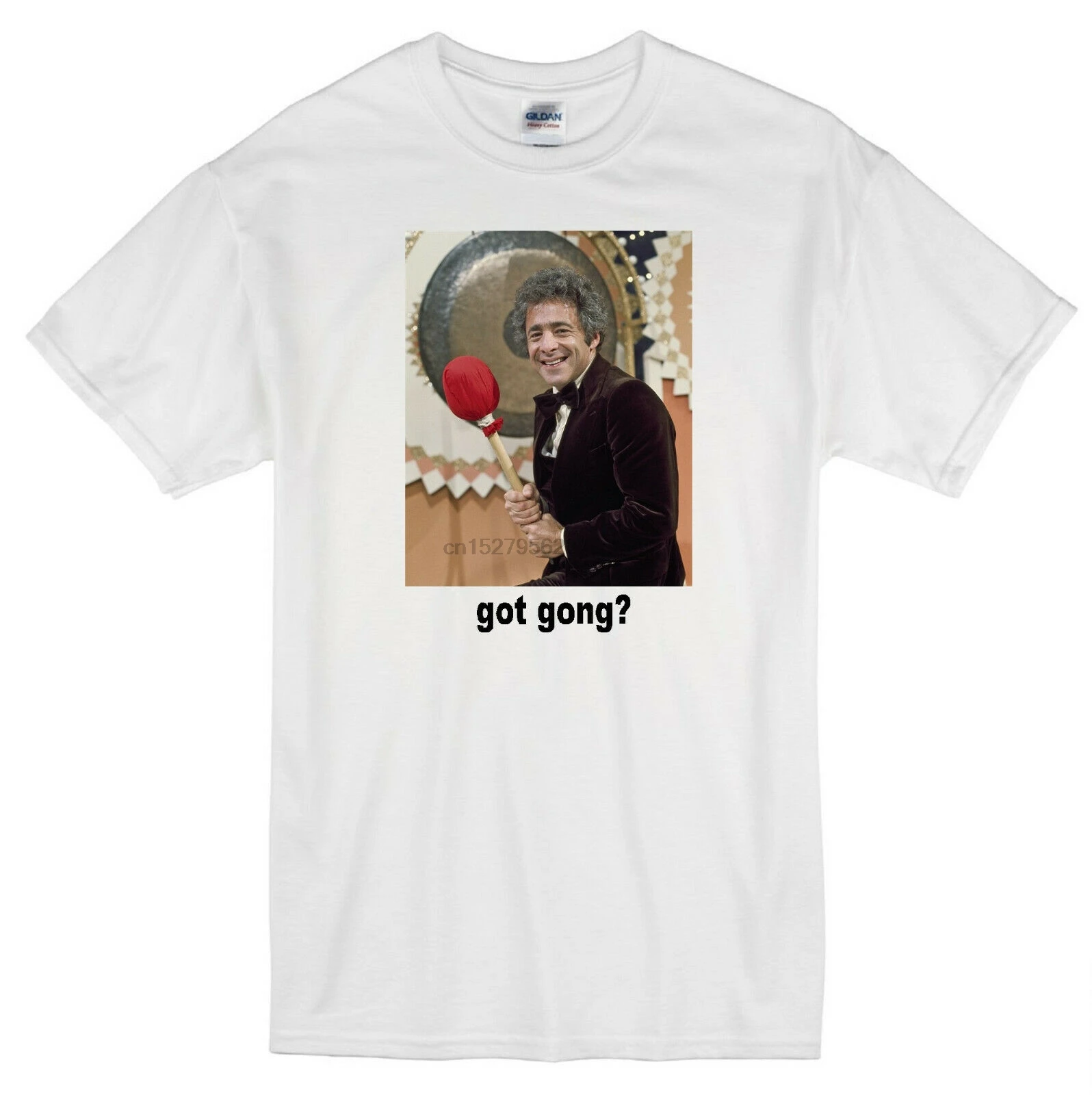 got gong CHUCK BARRIS GONG SHOW COMEDY TV RETRO WHITE T-SHIRT |