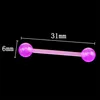 20pcs/lot Luminous  Plastic Ball Barbell Tongue Rings Bars Piercing Cosmetic Piercing Ring New  Hot Sales ► Photo 3/5