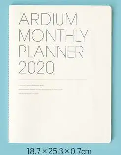 Sweet Flower Monthly Planner Agenda Book 25.3*18.7cm 64P Colorful Month Plan Book Free Shipping - Цвет: D