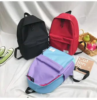 

PS373 2020 High school campus backpack female college students hit color backpack