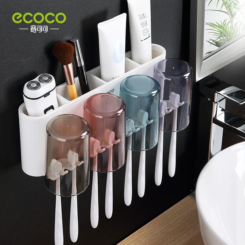 Держатель для зубных щеток ECOCO органайзер ванной настенный держатель