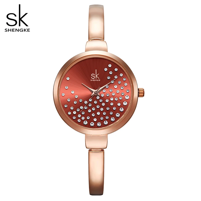 Shengke Women Watches Women Fashion Watch Geneva Designer Ladies Watch Luxury Brand Diamond