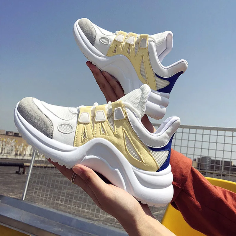 Women Shoes White Chunky Sneakers Spring Women Vulcanized Shoes Fashion Trainers Baskets Sneakers Women Chaussures Femme