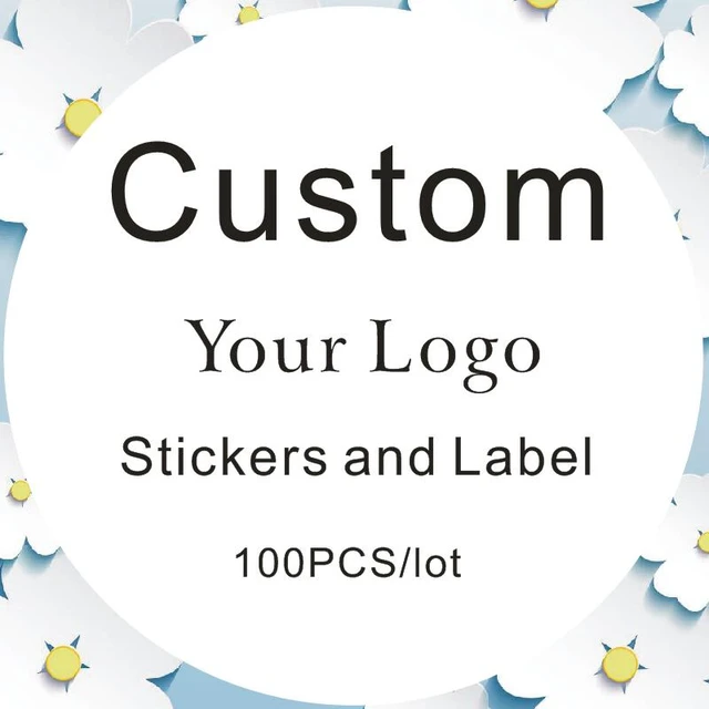 100, 3-7 cm, transparent / kraft paper / white sticker, wedding custom,  sticker, custom gift sticker, name sticker, LOGO sticker - AliExpress