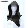 Hooded Leather Cloak Cape Cowl Adult Medieval Wicca Costumes Pagan Accessory Cosplay Assassin Hat Warrior Outfit For Women Men ► Photo 3/6