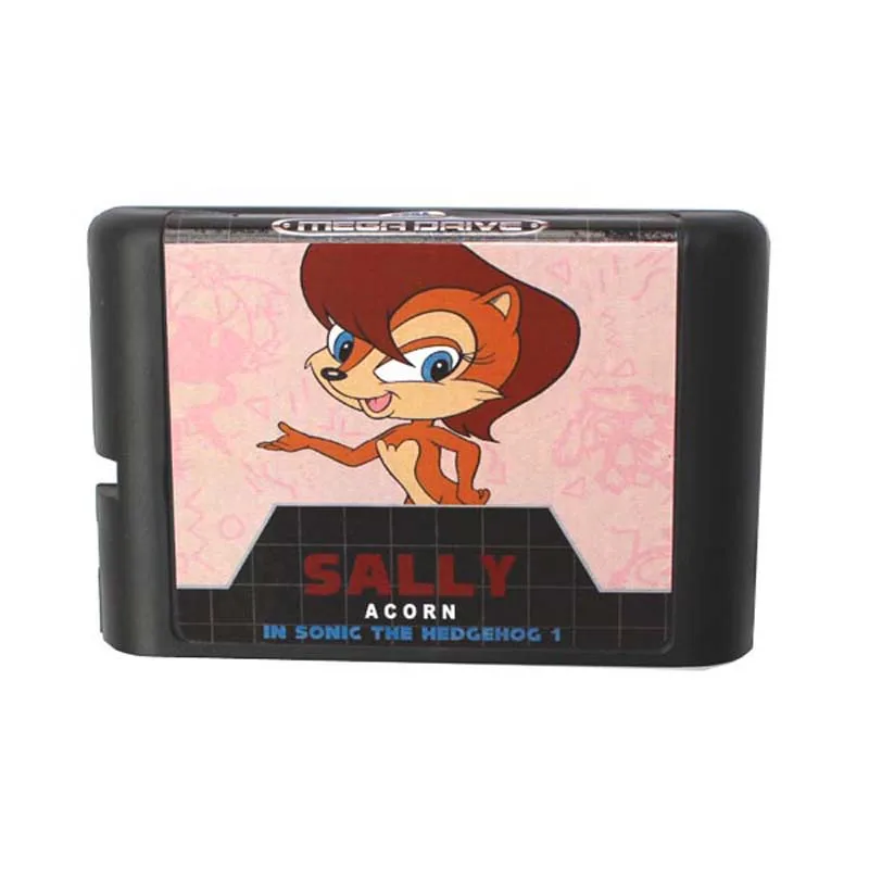 Игровая карта Sega MD игровой картридж Sally Acorn In Sonic The Ежик 1 для 16 битной игры система