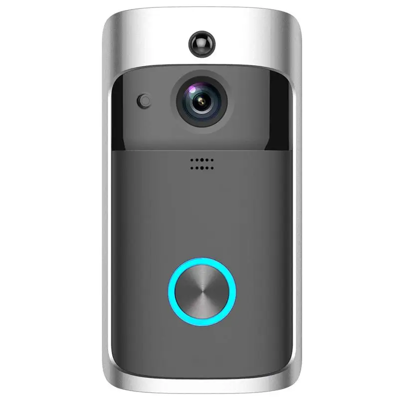 WiFi Video doorbell 720P Smart Home Security Camera 2-Way Audio, Night Vision, Wide-Angle Lens, Battery Power Long Standby(US Pl