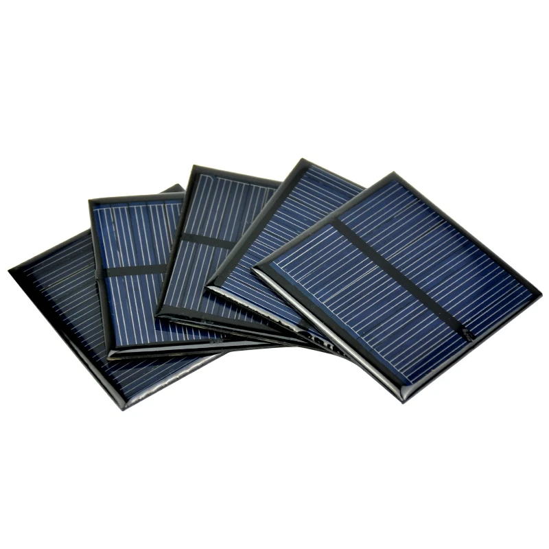 SUNYIMA 10PCS 5.5V 80mA Polycrystalline Solar Panel 60*60mm Mini