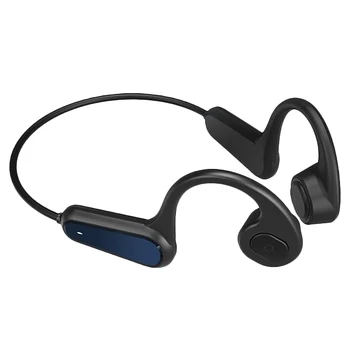 

HOT-Painless Headset Earbud Compact and Portable Carry Convenient A9 Wireless Bone Conduction Headphone Bluetooth Earphone Black