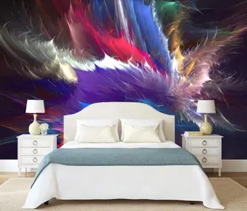 

home improvement Nordic abstract art color feather 3D mural wallpaper For living room bedroom wallpapers on the wall TV backdrop