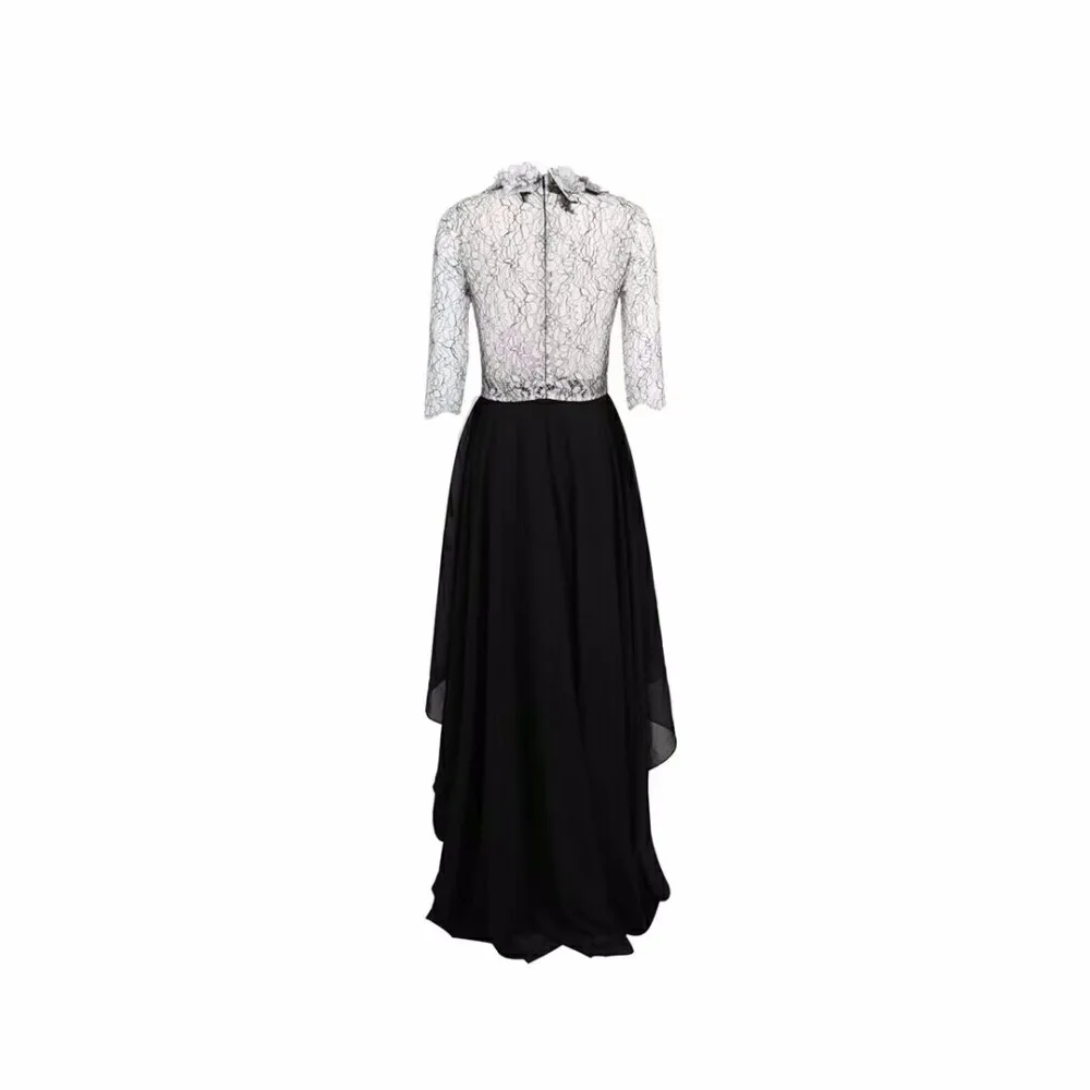 Новое Женское кружевное Элегантное макси платье с круглым вырезом Vestidos знаменитое вечернее облегающее платье