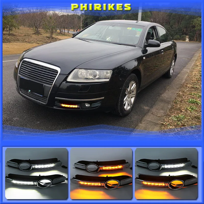 

For Audi A6L A6 C6 2005-2008 For Quattro RS Cabriolet Allroad Front LED Daytime Running Light DRL Light Fog Lamp Cover