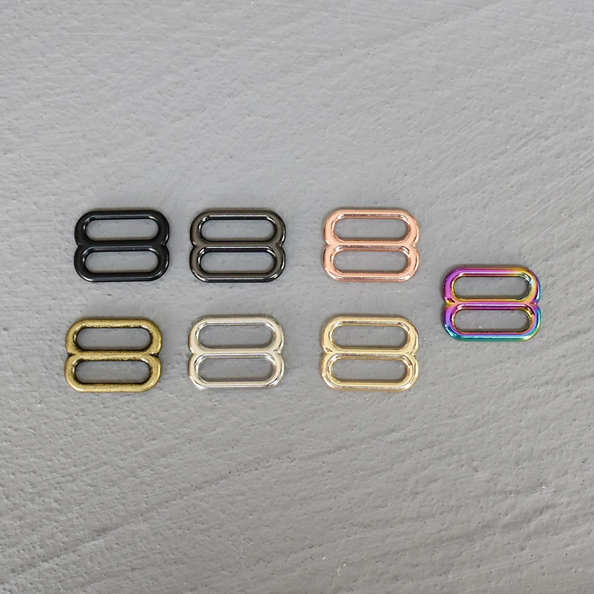 100Pcs 20mm Metal Adjust Buckle Tri Glide Slide Buckle Use For DIY