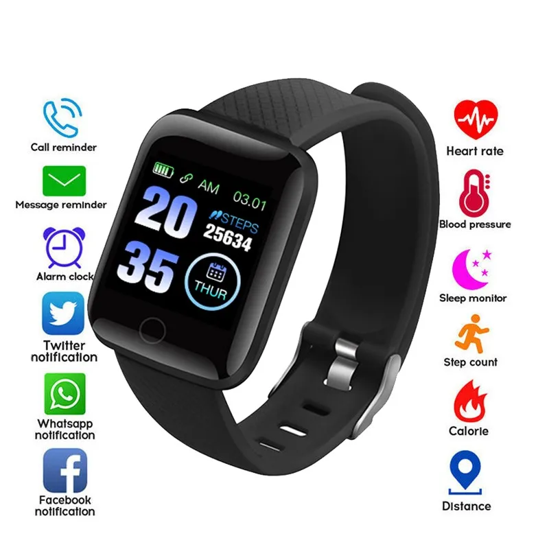 

D13 Smart Watch 116 Plus Heart Rate Smart Wristband Sports Watches Smart Band Waterproof Smartwatch for Android iOS Dropshipping