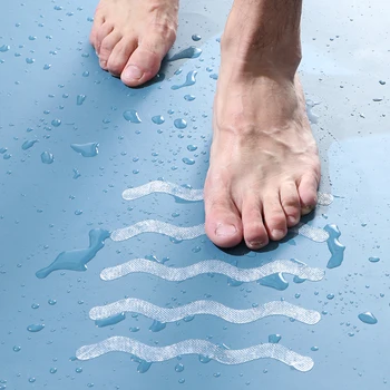 

12pcs/pack Anti Slip Bath Mat Grip Stickers S Shape Non Slip Shower Strips Flooring Safety Mat Pad PVC Anti Slip Bathroom Mat