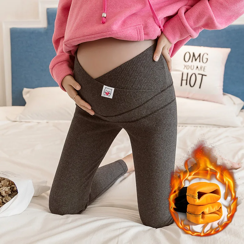 

Leggings for Pregnant Woman Spring And Autumn Pregnant WOMEN'S Pants Autumn Outer Wear Trousers plus Velvet Autumn And Winter On