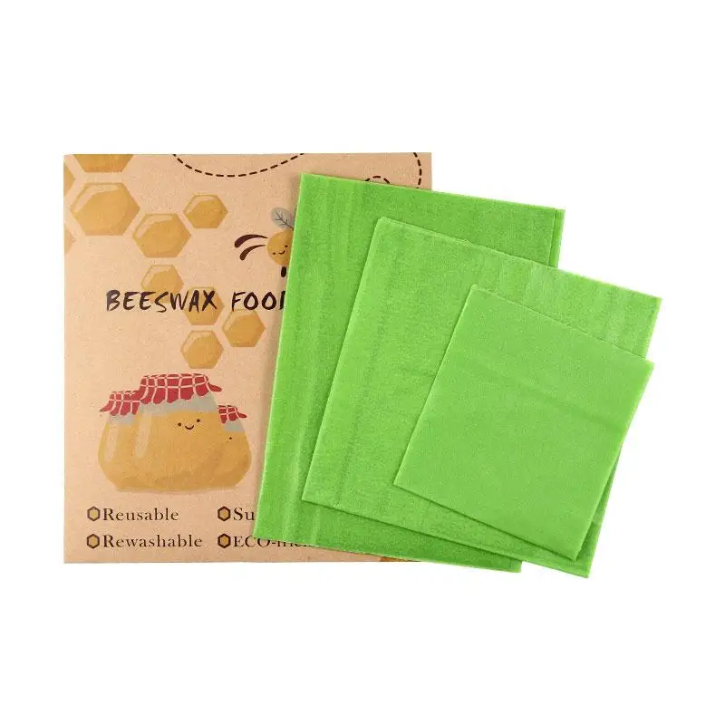 Многоразовая упаковочная упаковка, упаковка для сохранения свежести, крышка, стрейч вакуумная пищевая упаковка, пчелиный воск, ткань, защита свежести, посылка - Цвет: Green