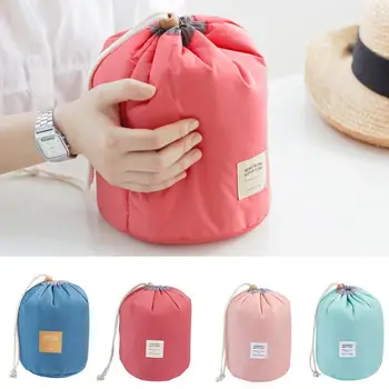 

2021 Korean Version Travel Multifunctional Cosmetic Drawstring Bag Woman Waterproof Cylindrical Bags Harness Colored Storag F9J1