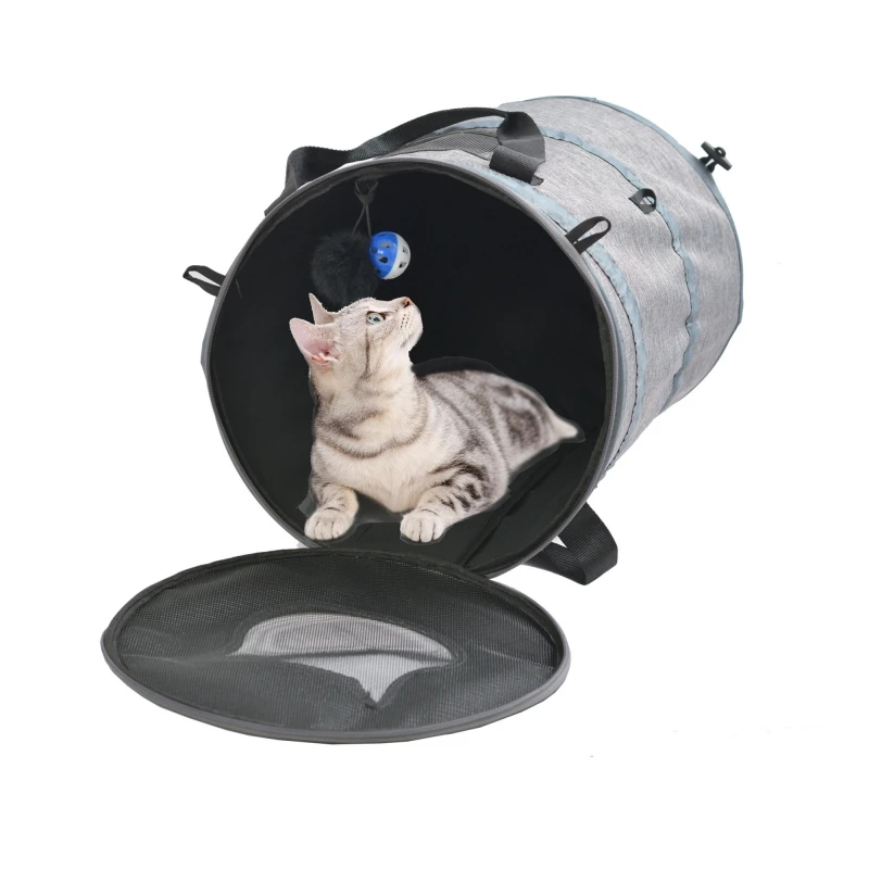 

3 In 1 Pet Cats Outdoor Portable Carrying Bag Waterproof Resistant Cylinder Backpack For Carry Small Pet Cat Outdoor Travel
