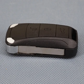 

CITALL 3 Buttons Car Remote Key Shell Case Fob with Panic for Porsche Cayenne 2003 2004 2005 2006 2007 2008 2009 2010 2011 2012