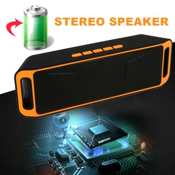 

40W Portable Bluetooth Speaker Wireless Outdoor Stereo Waterproof USB/TF/AUX FM Speakers Portable Audio Video Speakers 2021