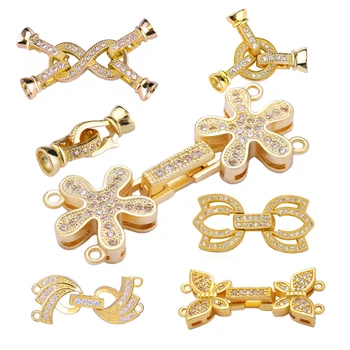 

Juya DIY Beading Jewelry Fittings Fastener Lock Closure Pearls Clasps For Women Natural Stones Pearls Jewelry Making