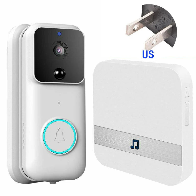 

Wireless Smart WiFi Door Bell IR Video Visual Camera Intercom Home Security Kit