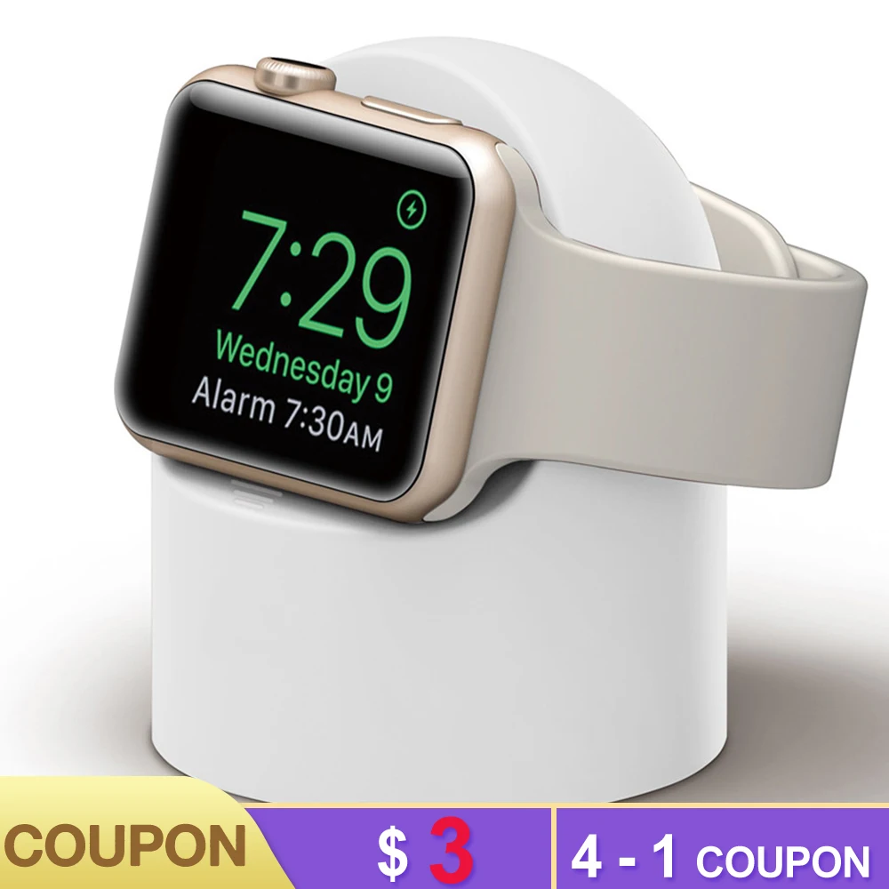Новая силиконовая зарядная подставка для Apple Watch Series 4 3 2 1 док-станция iWatch